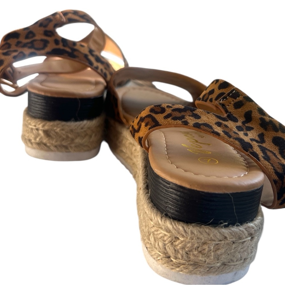 Vepose Women's Espadrille Leopard Print Sandals, Size: 7 - Picture 9 of 9